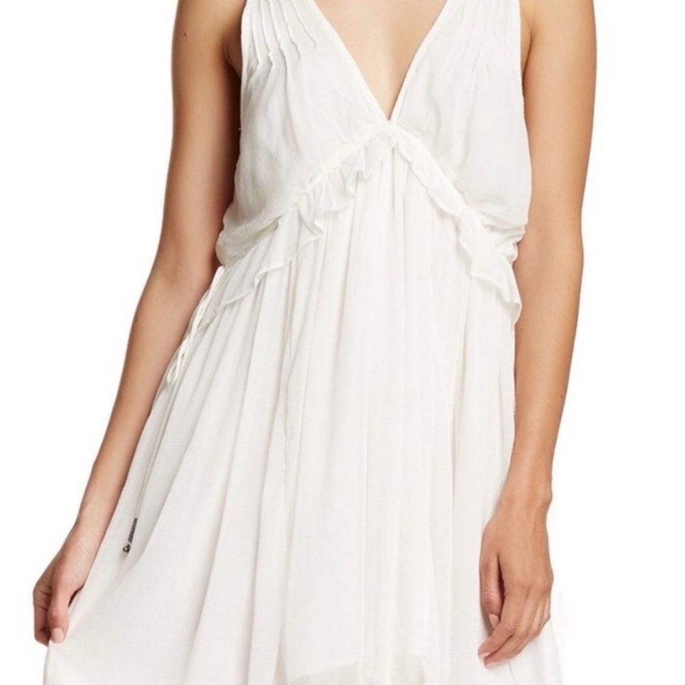 Free People Rio Grande White Sleeveless Mini Dress in Ivory S